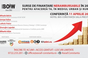 ÎN ATENȚIA ANTREPRENORILOR ȘI MANAGERILOR: CONFERINȚĂ ASOAF CONSTANȚA, DESPRE SURSELE DE FINANȚARE NERAMBURSABILE